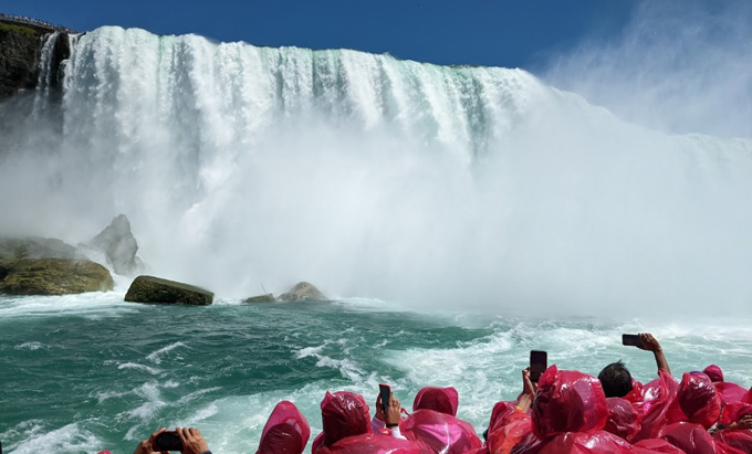 American Falls during boat tour