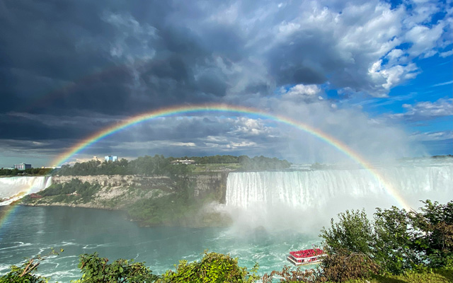 best time and places to see Niagara Falls rainbow